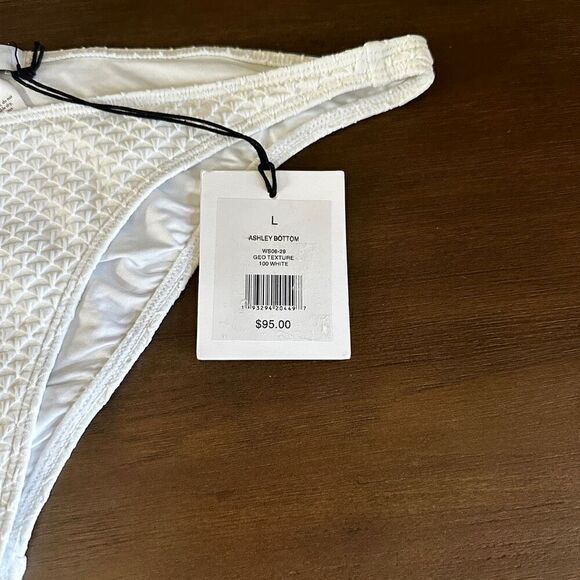 Onia White Geo Texture Ashley Bottom ONLY Large - Picture 5 of 5